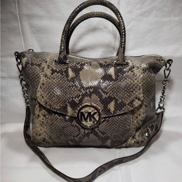 Michael Kors Python Pattern Satchel - Picture 1 of 7